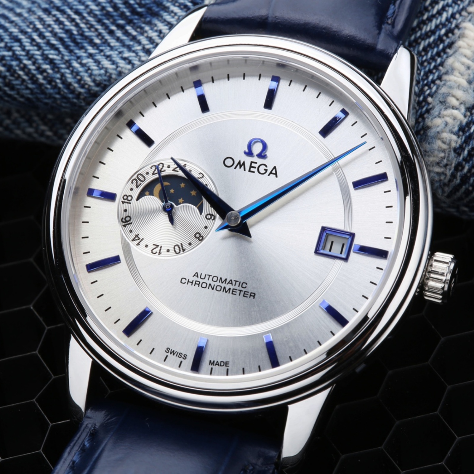 Seamaster Moon Phase Men's Mechanical 39mm Men Watch