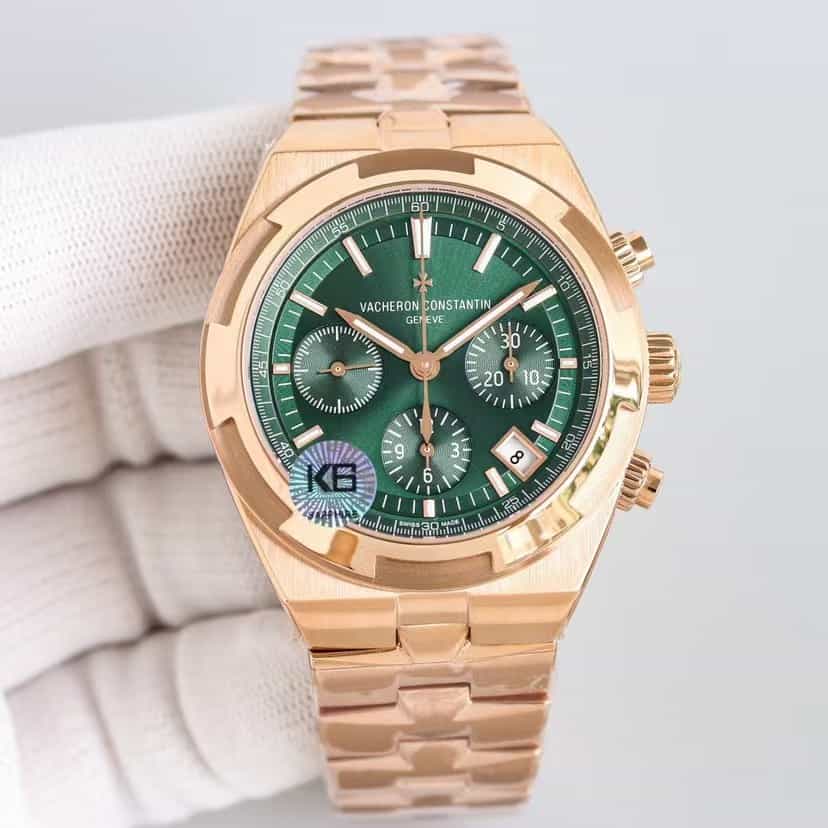 Overseas Chronograph 5520V/210R-B966 42.5 mm Pink Gold - Men Watch