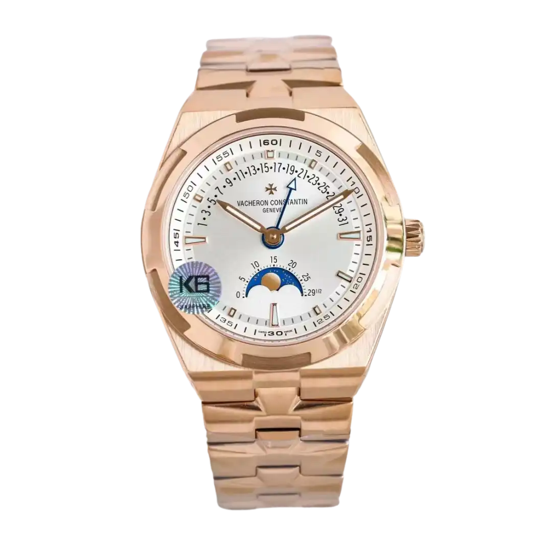 Overseas Moon phase retrograde date 4000V/210A-B914 41 mm Steel - Men Watch