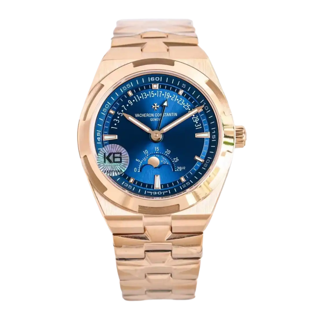 Overseas Moon phase retrograde date 4000V/210A-B915 41 mm Steel - Men Watch