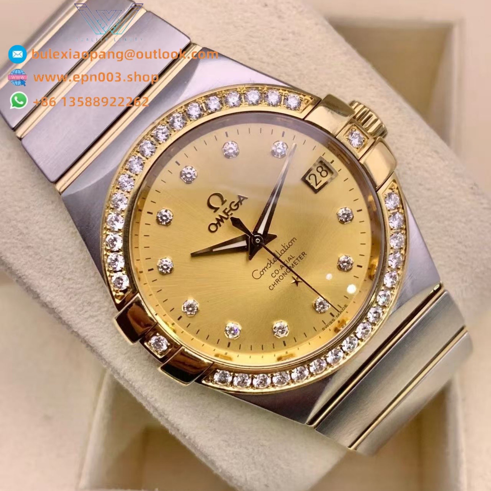 Constellation Stainless steel and yellow gold case with stainless steel and yellow gold bracelet 35mm Women Watch