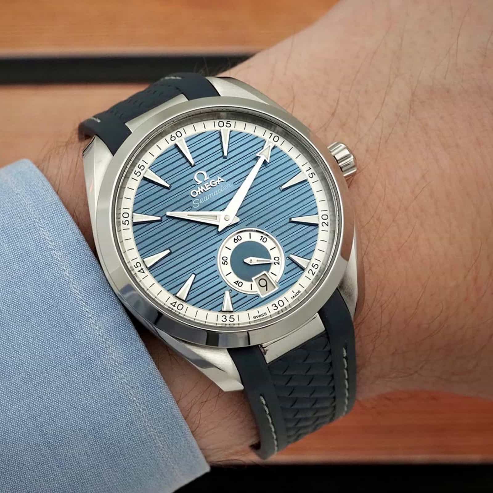 Seamaster Aqua Terra 150M steel on rubber strap 41mm Men Watch