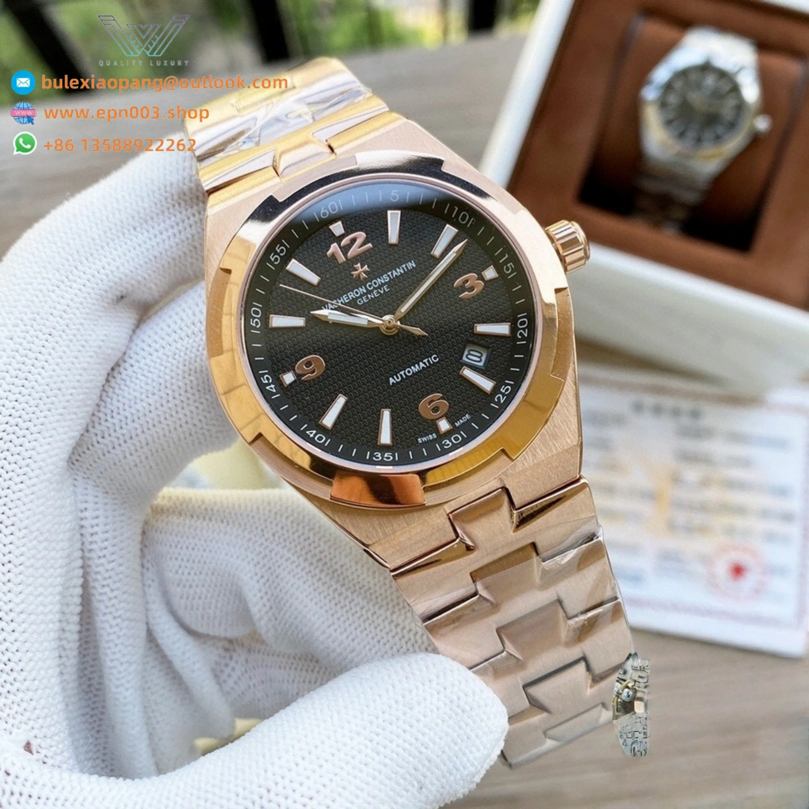 Overseas Stainless Steel 47040/B01A-9093 41 mm - Men Watch