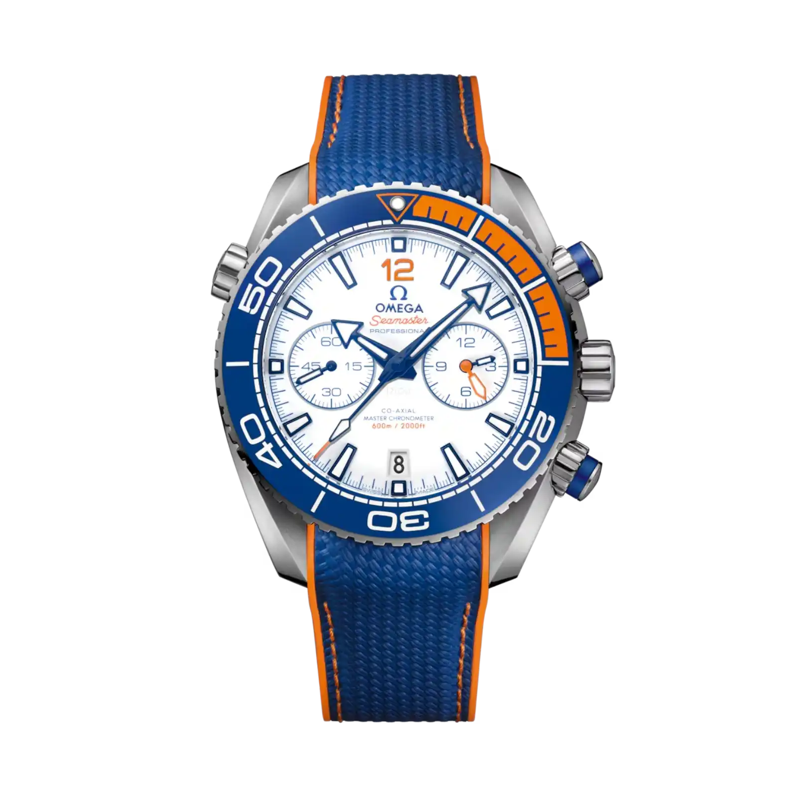 Seamaster Planet Ocean 600M steel on rubber strap 45.5mm Men Watch