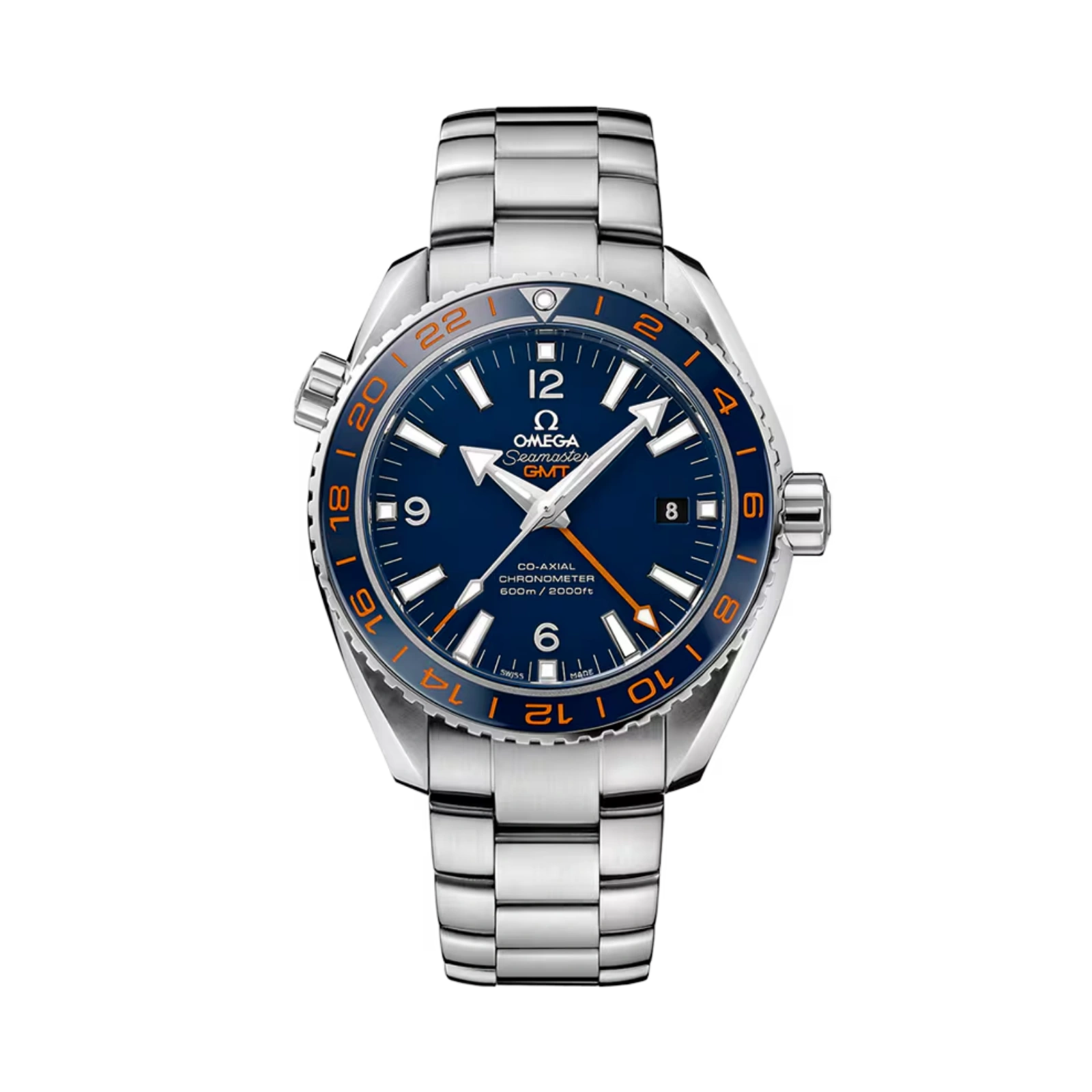Seamaster Planet Ocean 600M Co-Axial Gmt Stainless Steel Automatic 44mm Men Watch