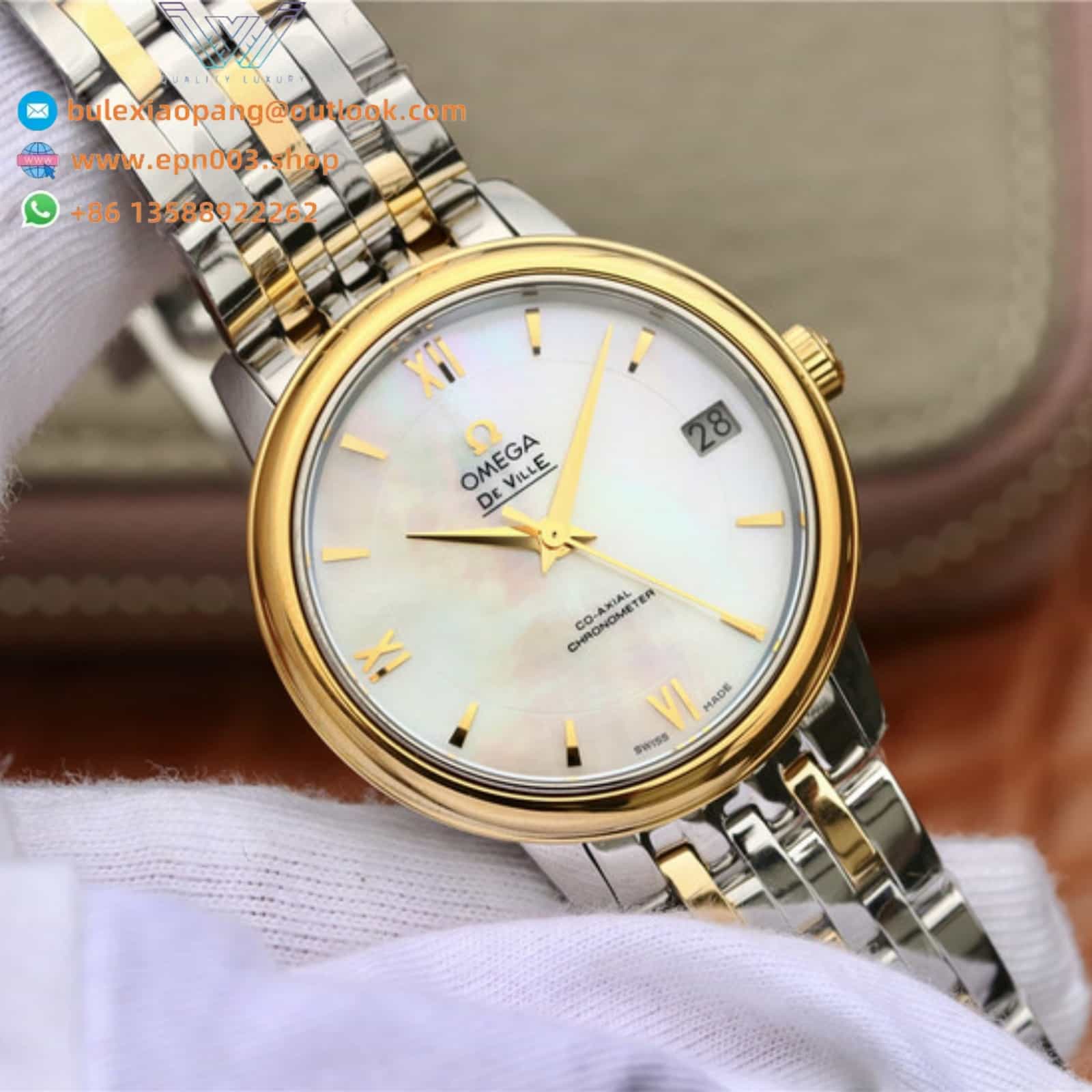 De Ville Prestige  steel ‑ yellow gold on steel ‑ yellow gold