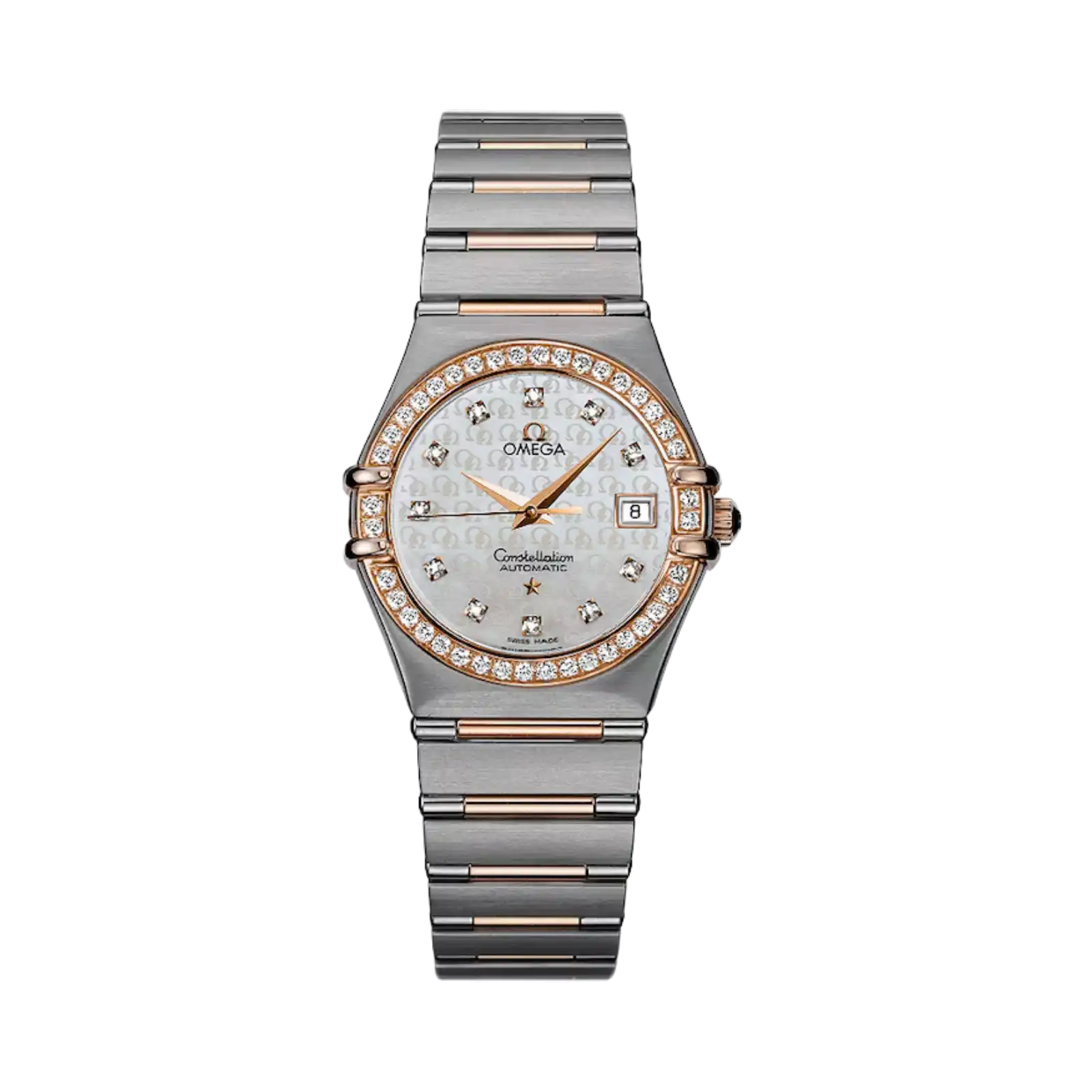 Constellation  steel ‑ red gold on steel ‑ gold central bar 35mm Women Watch