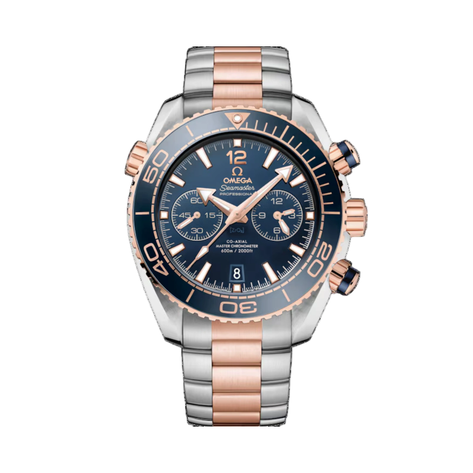 Seamaster Planet Ocean 600M Stainless Steel-Sedna™ Gold Case 45.5mm Men Watch