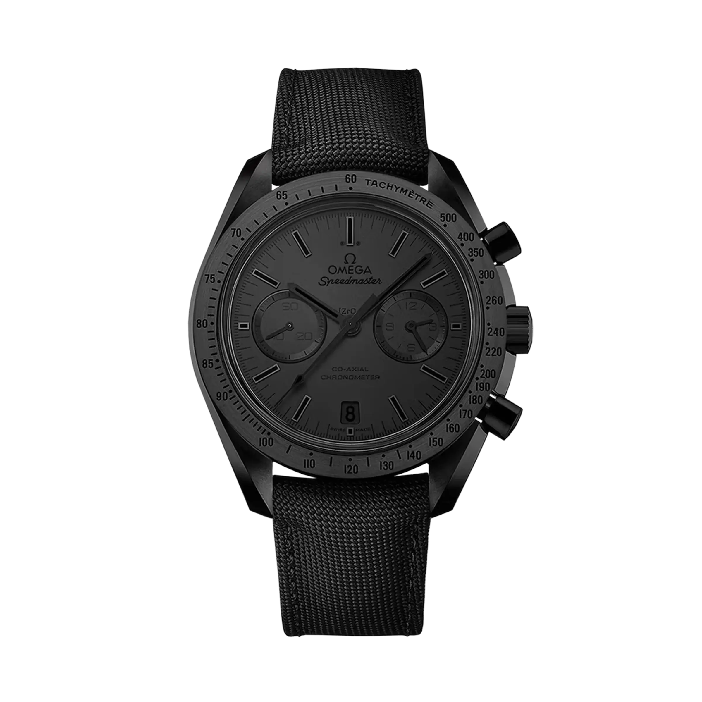 Speedmaster Dark Side of the Moon 44.25 mm-black ceramic on coated nylon fabric strap - Mens Watch