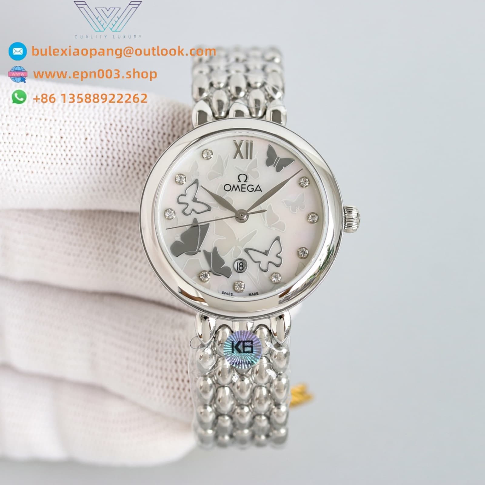 De Ville Prestige Steel Case - Silver Dial 32.7mm Women Watch