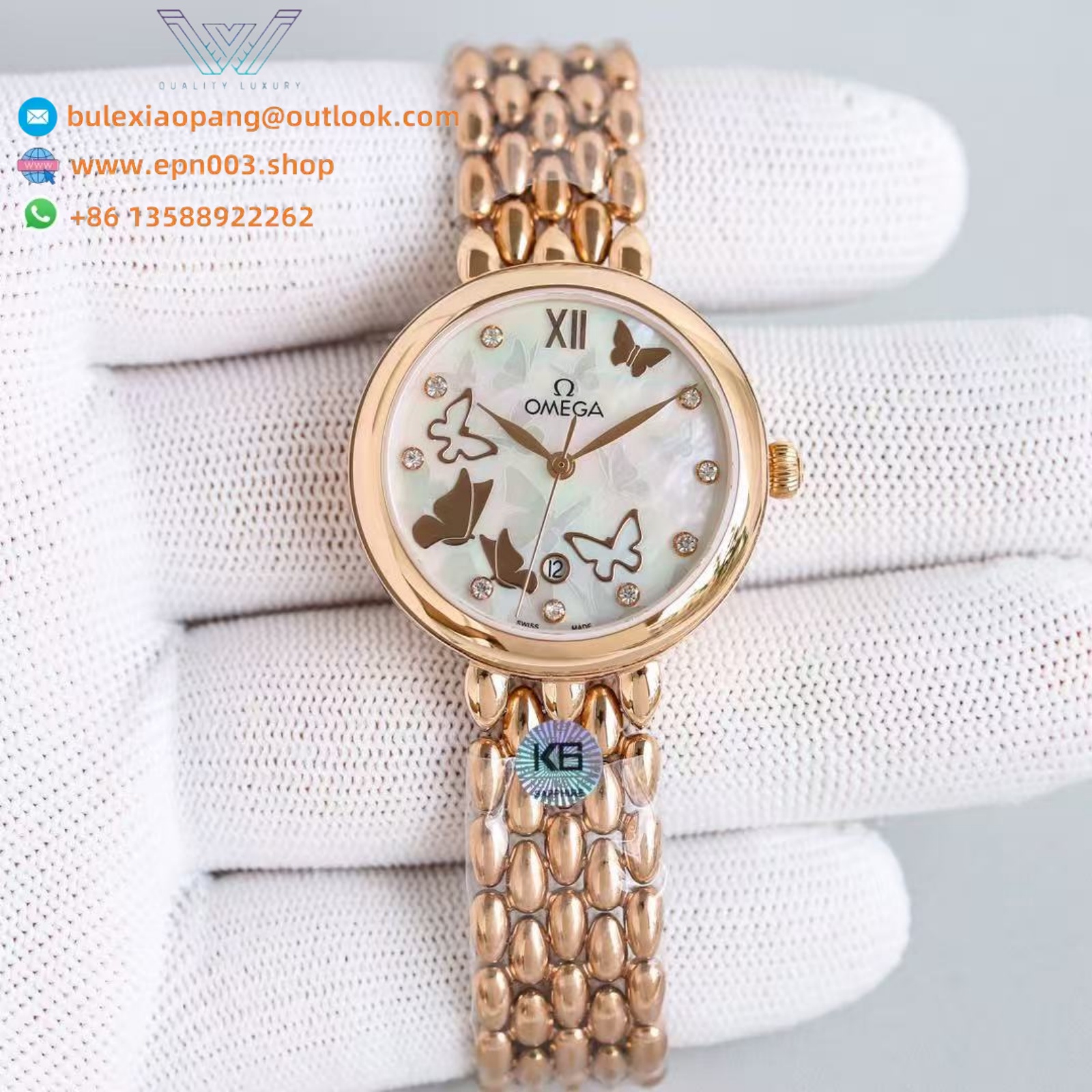 De Ville Prestige Steel Case - Gold Dial 32.7mm Women Watch