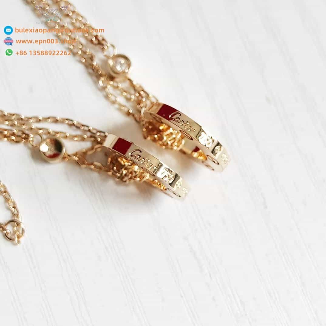 Love Bracelet, On Chain, 2 Diamonds B6063600 - Rose Gold, Diamonds