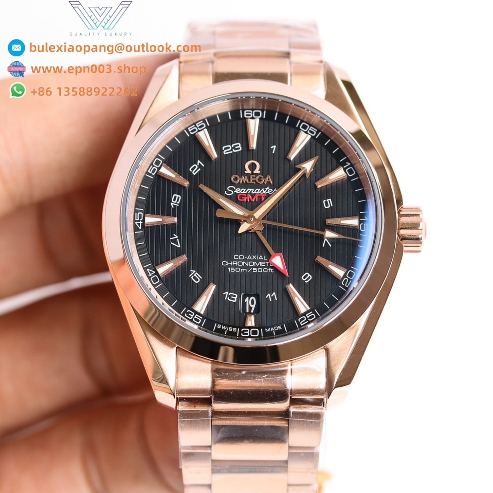 Seamaster Aqua Terr 150M  red gold 43mm Men Watch