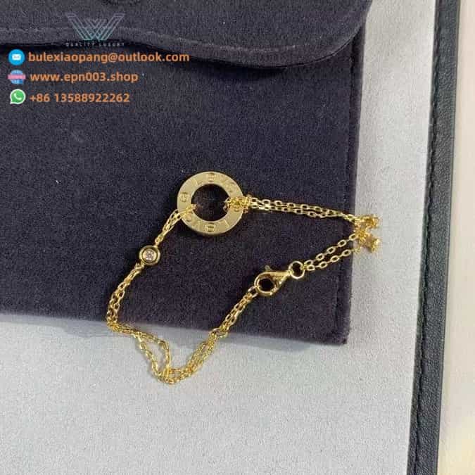 Love Bracelet, On Chain, 2 Diamonds B6038300 - Gold, Diamonds