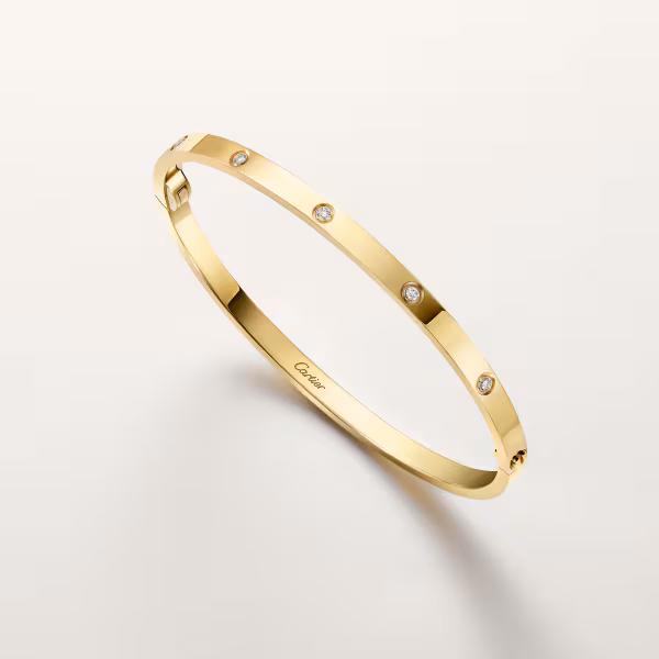 Love Bracelet, Small Model, 10 Diamonds B6079717 - Gold, Diamonds