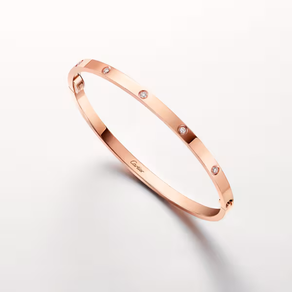 Love Bracelet, Small Model, 10 Diamonds B6079617 - Rose Gold, Diamond