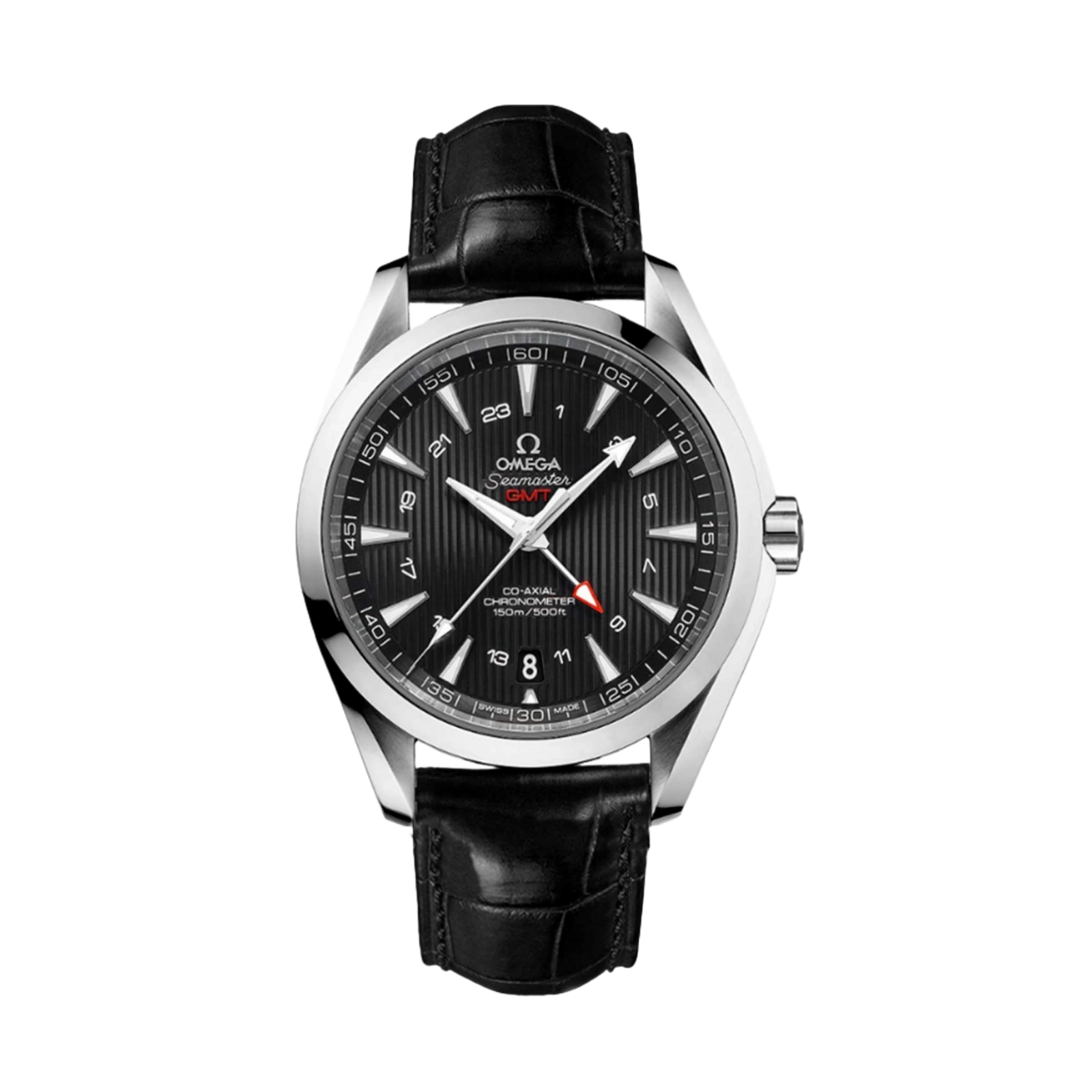 Seamaster Aqua Terra 150m GMT leather on strap 43mm Men's Watch
