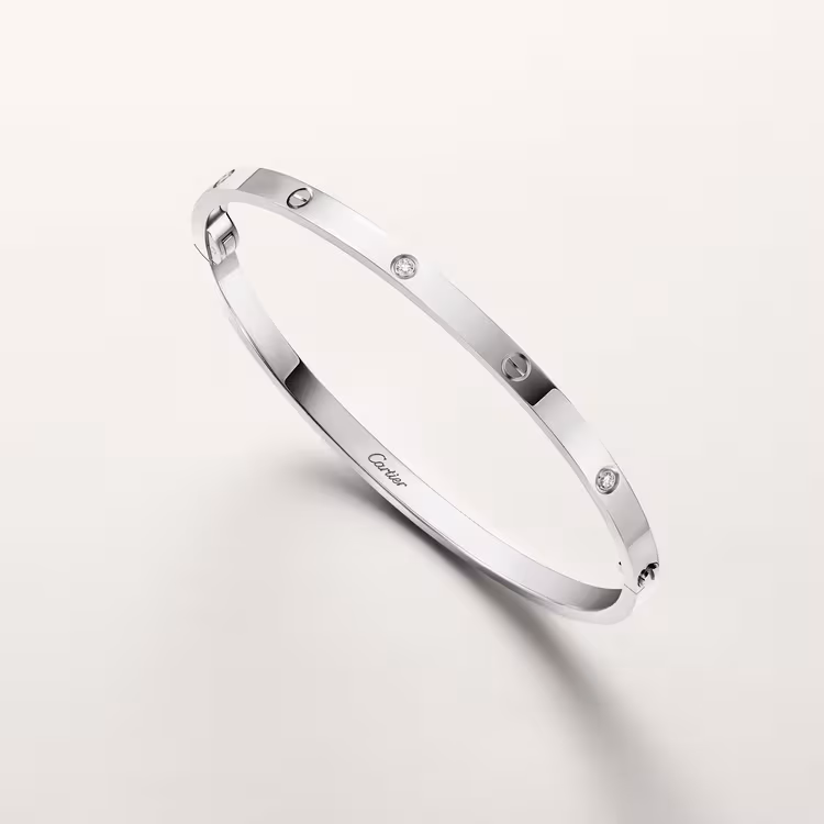 Love Bracelet, Small Model, 6 Diamonds B6079517 - White Gold