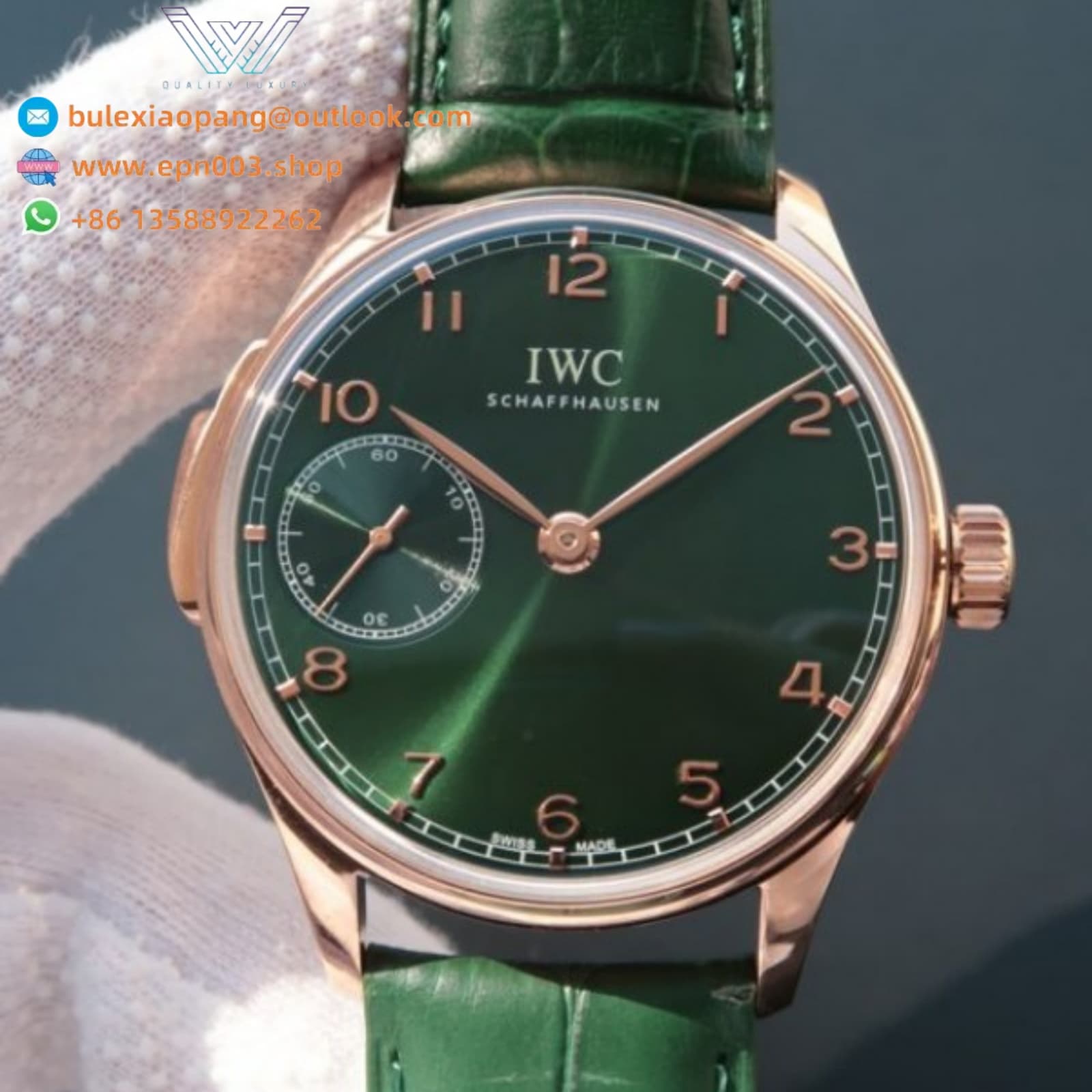 Portugieser Green Dial Gold Makers 42mm Men Watch