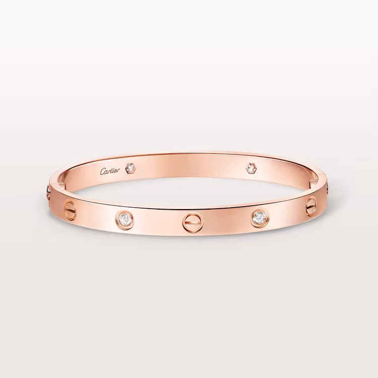 Love Bracelet, Classic Model, 4 Diamonds B6069917 - Rose Gold