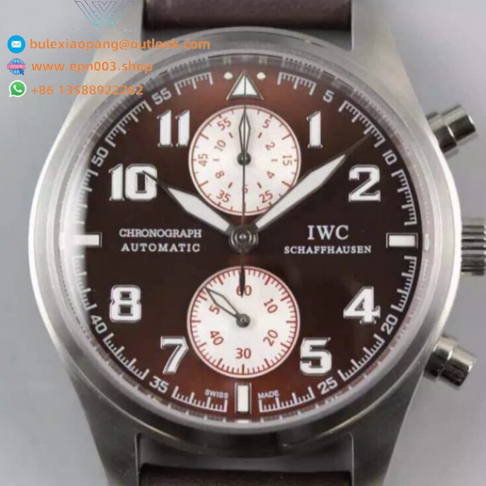 Pilot's Chrono Brown Dial 43mm Men Watch