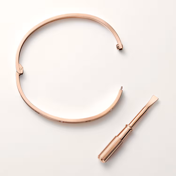 Love Bracelet, Small Model, 6 Diamonds B6079317 - Rose Gold, Diamond