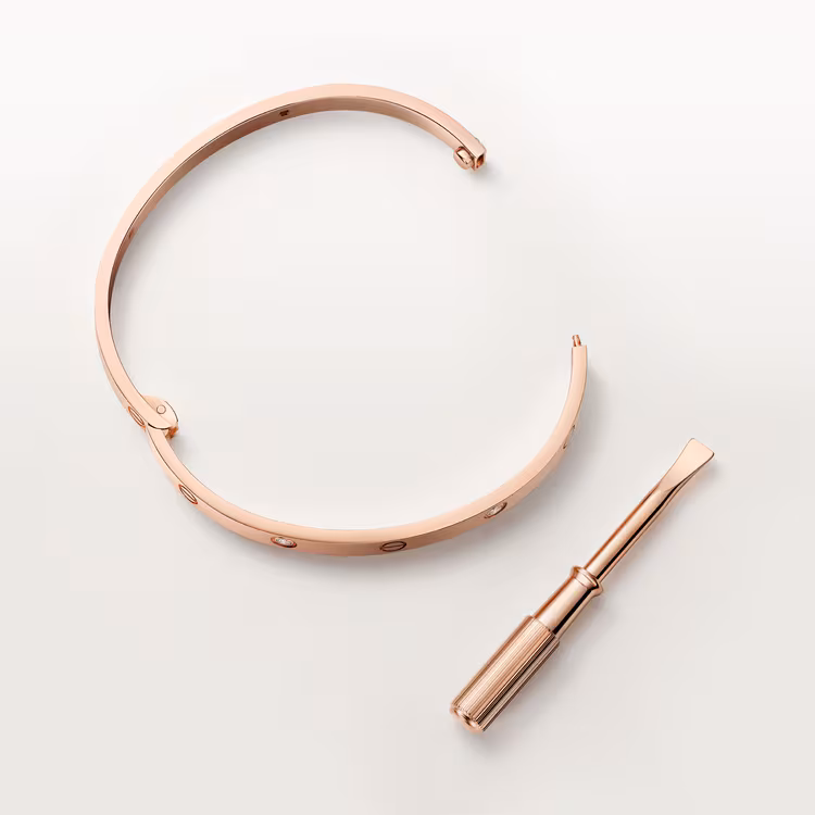 Love Bracelet, Medium Model, 4 Diamonds B6085717 - Rose Gold