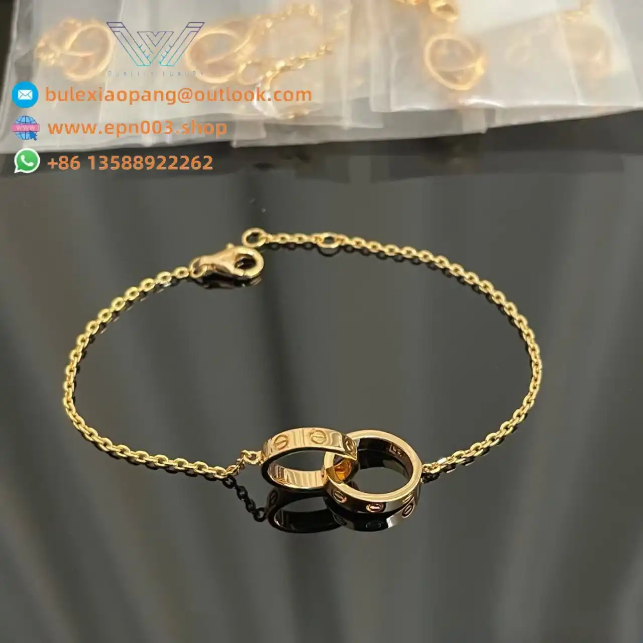 Love Bracelet, On Chain B6091000 - Gold