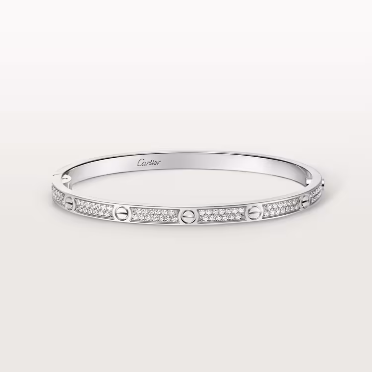 Love Bracelet, Small Model, Paved N6726517 - White Gold
