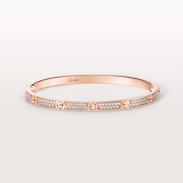 Love Bracelet, Small Model, Paved N6726317 - Rose Gold