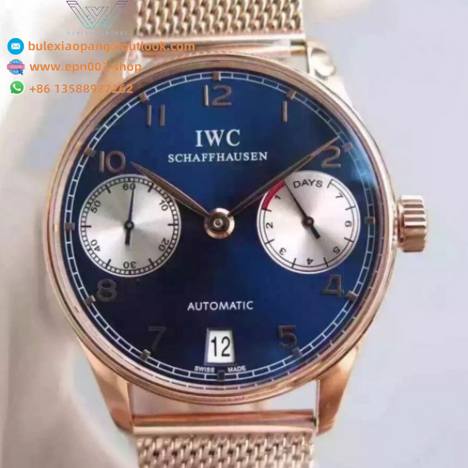 Portugieser Blue Dial 42mm Men Watch