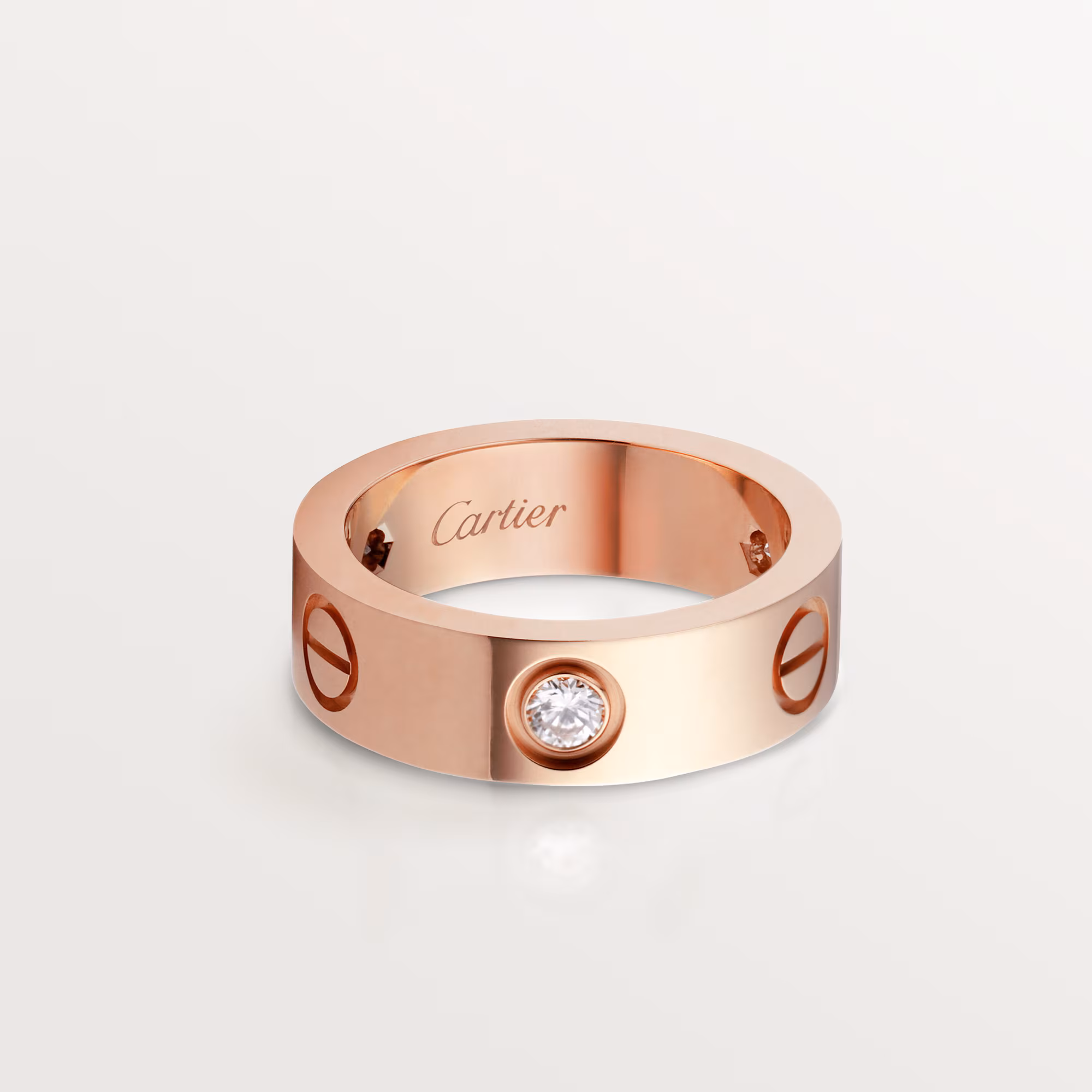 Love Ring, Classic Model, 3 Diamonds B4087500 - Rose Gold