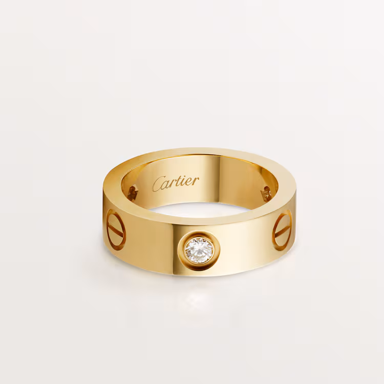 Love Ring, Classic Model, 3 Diamonds B4032400 - Gold