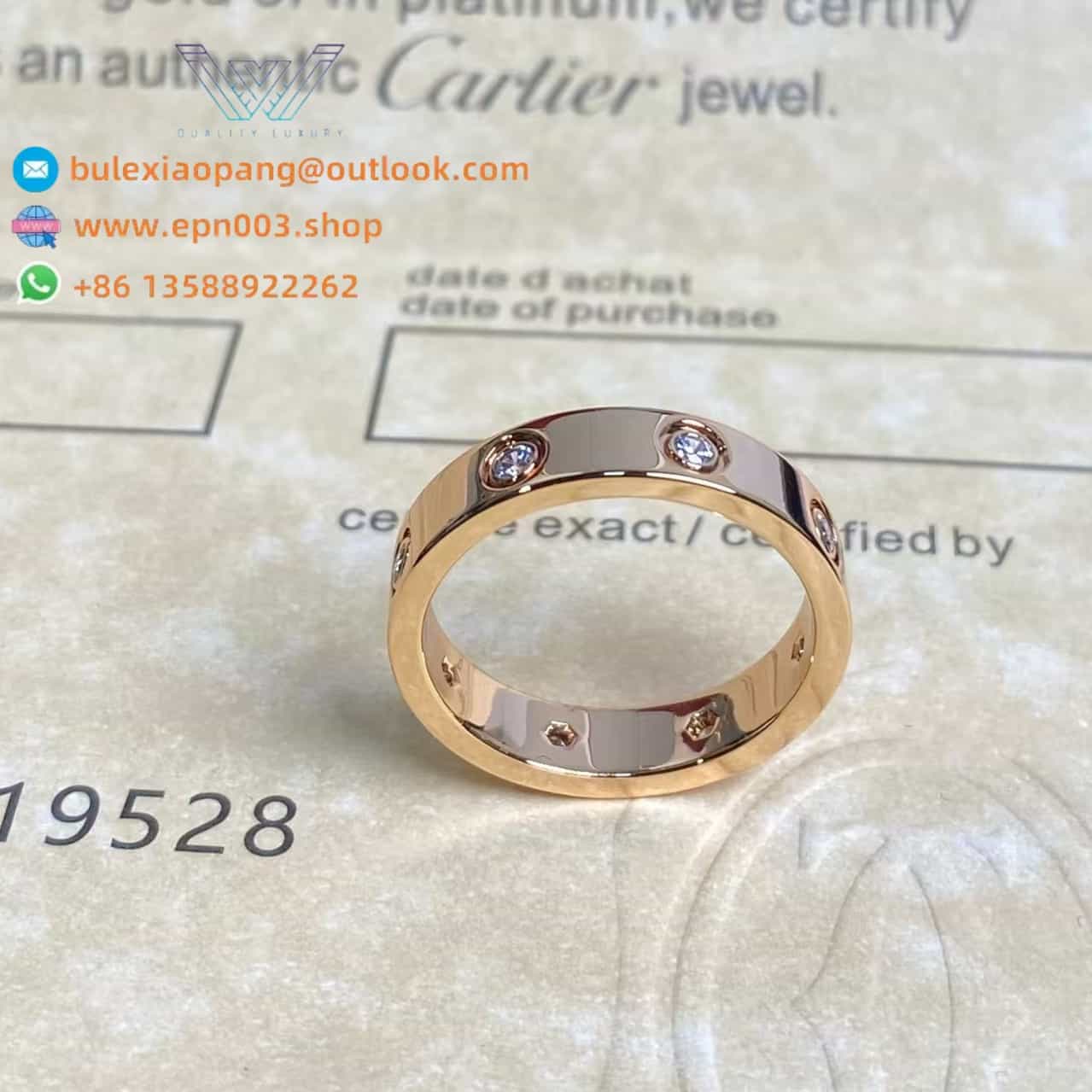 Love Ring, Classic Model, 6 Diamonds B4097500 - Rose Gold
