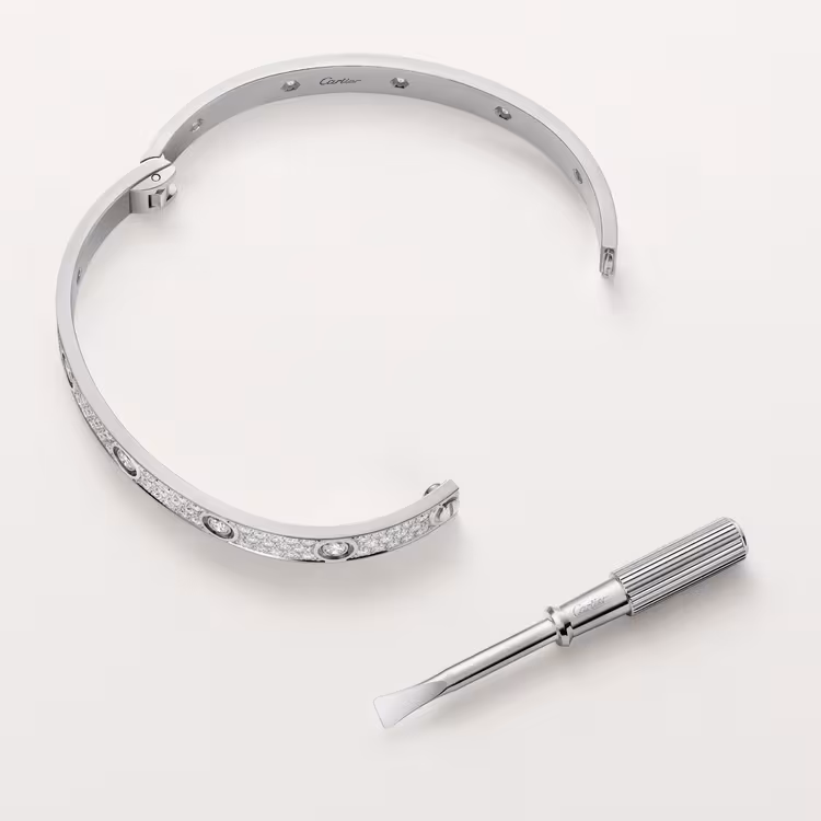 Love Bracelet, Classic Model, Paved, 10 Diamonds N6727417 - White Gold