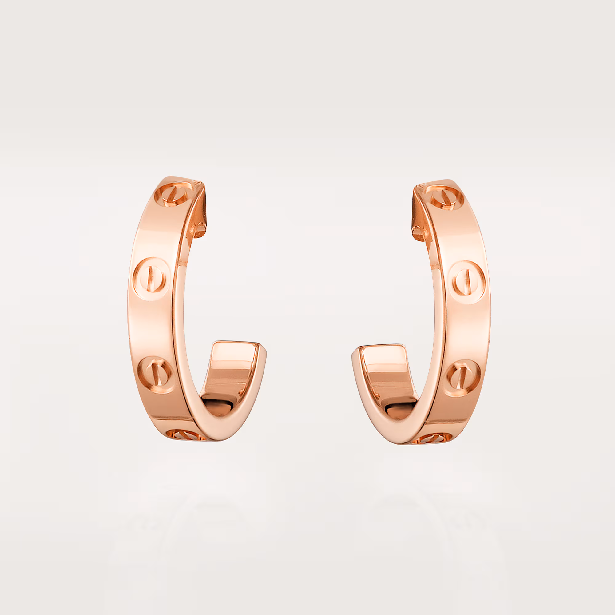 Love Hoop Earrings, Small Model B8029000 - Rose Gold