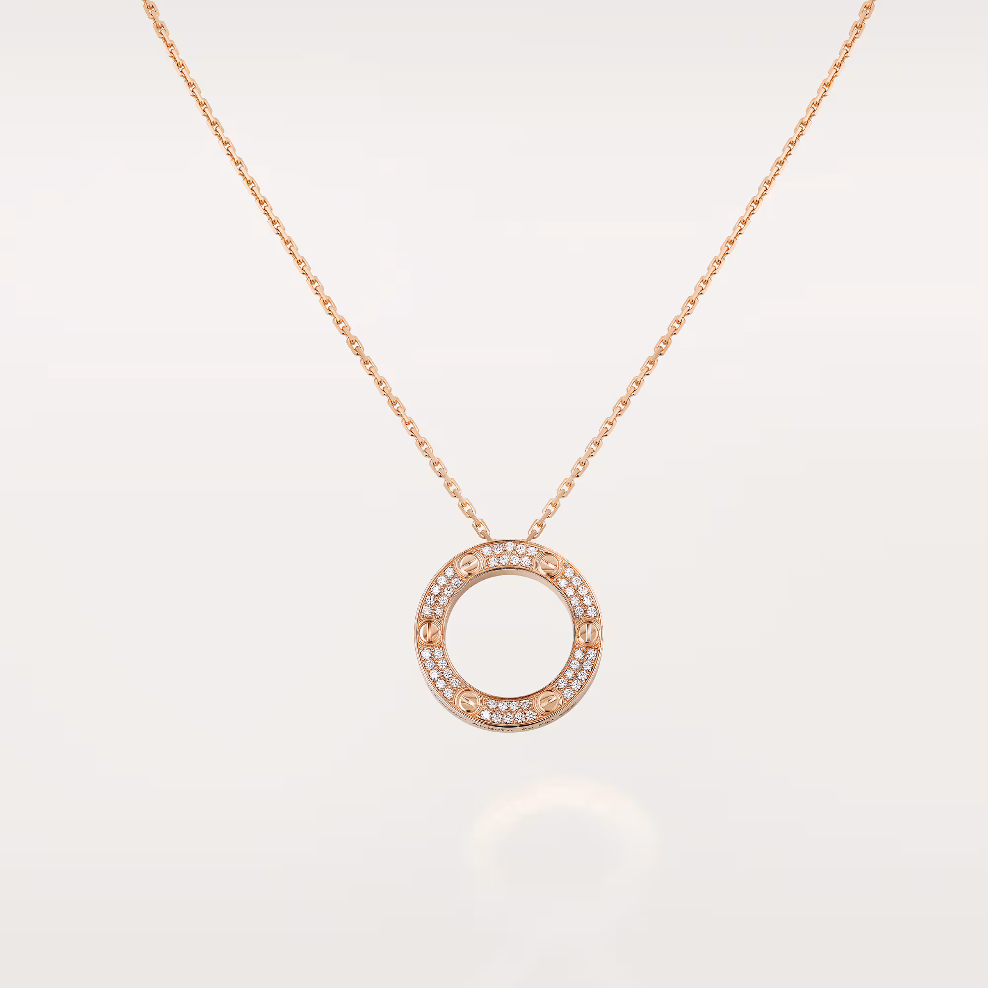 Love Pendant, Paved B7224527 - Rose Gold