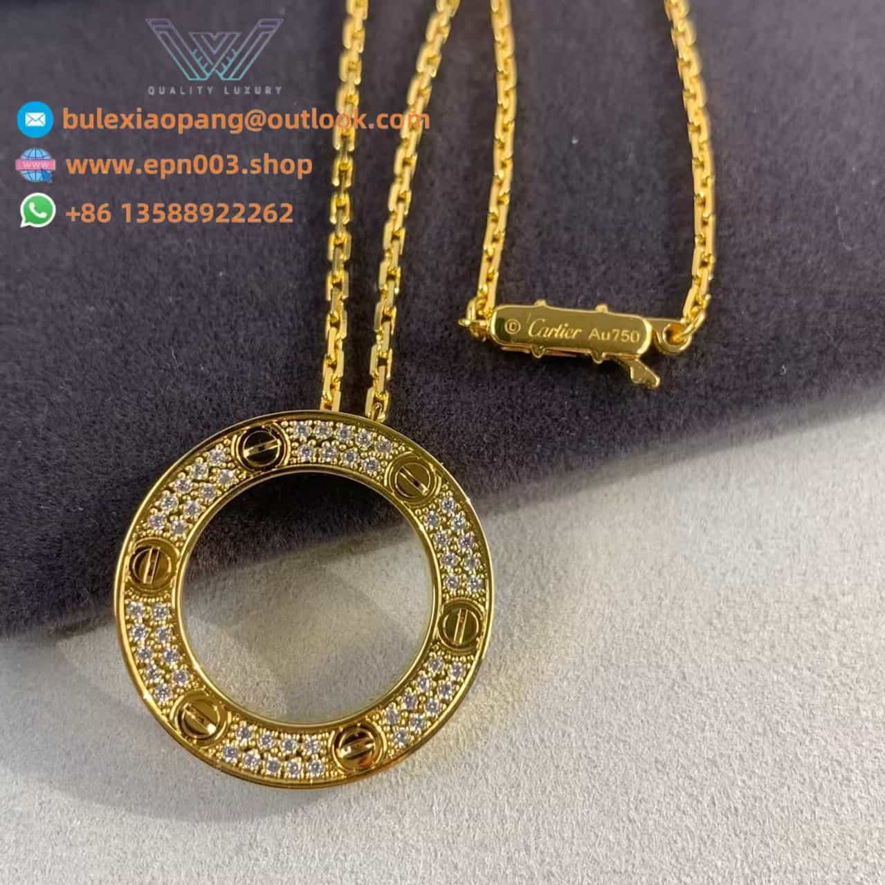 Love Pendant, Paved B7058400 - Gold