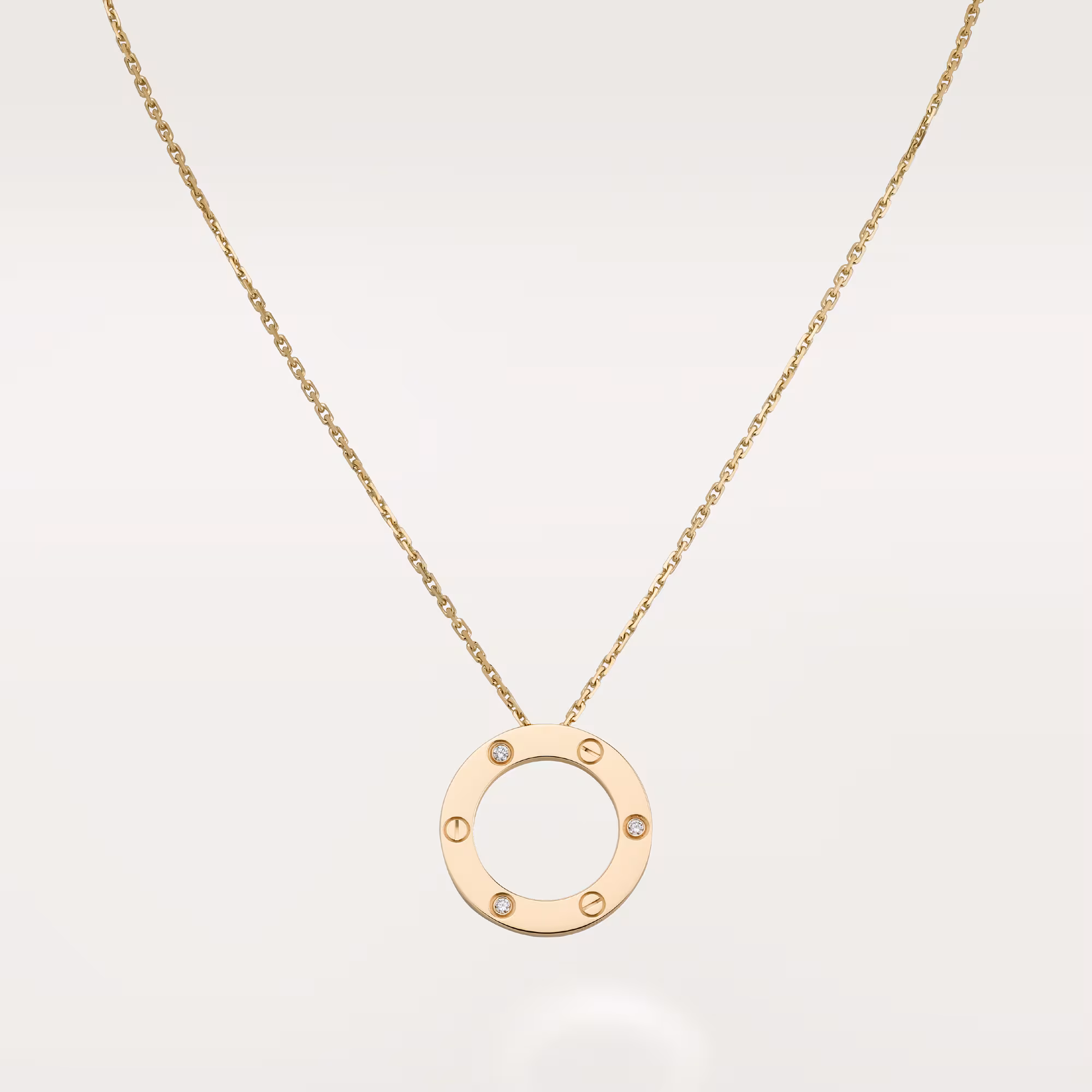 Love Pendant, 3 Diamonds B7014500 - Gold