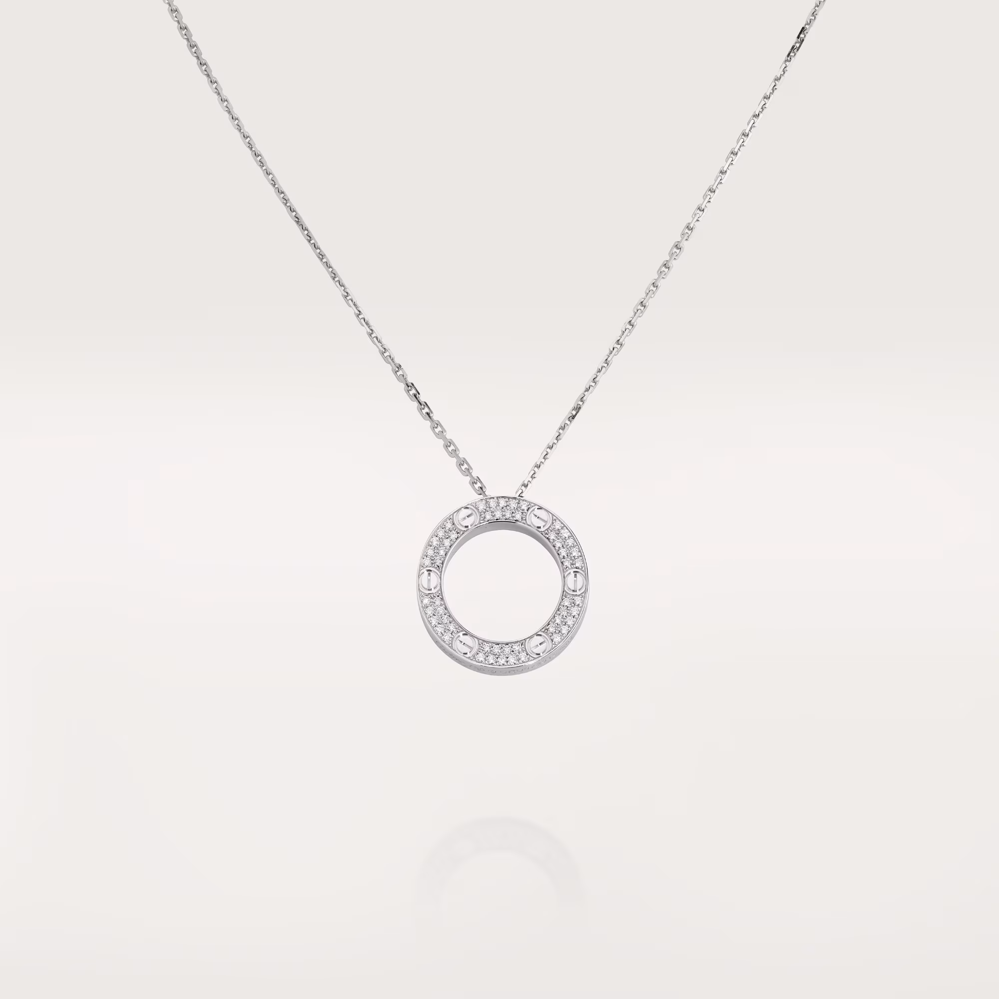 Love Pendant, Paved B7058000 - White Gold