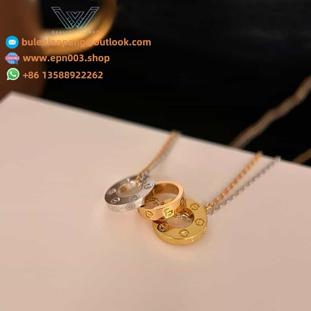 Love Pendant, 6 Diamonds B7219700 - Rose Gold - White Gold