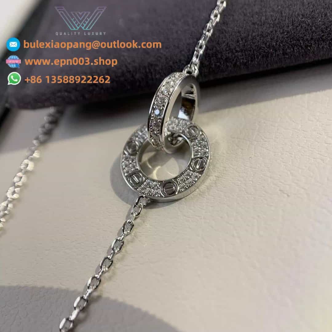 Love Pendant, Paved B7216300 - White Gold