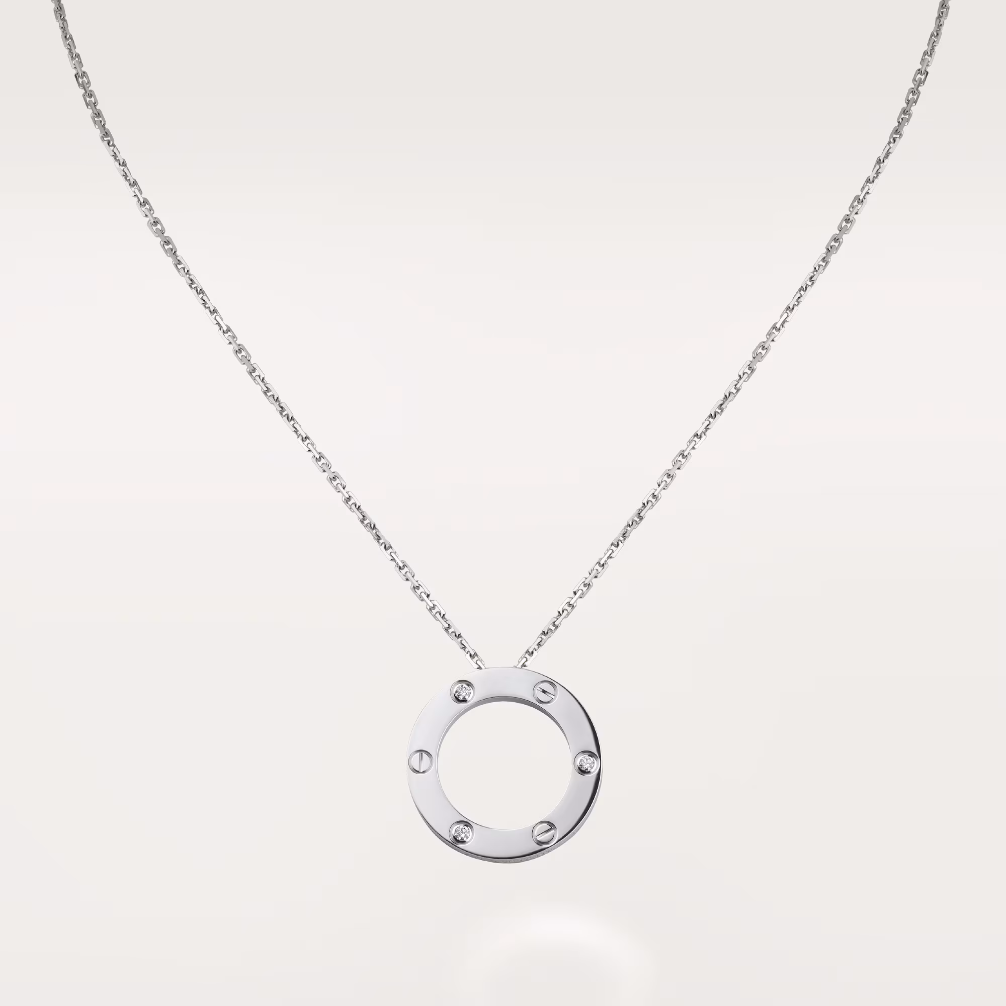 Love Pendant, 3 Diamonds B7014600 - White Gold