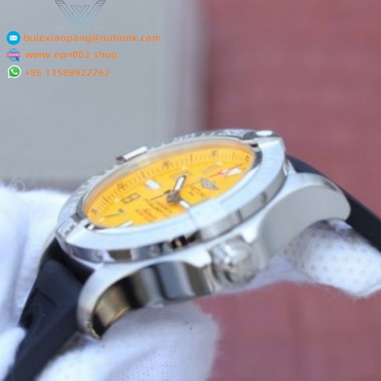 Avenger Yellow Dial Black Rubber Strap 45mm Men Watch