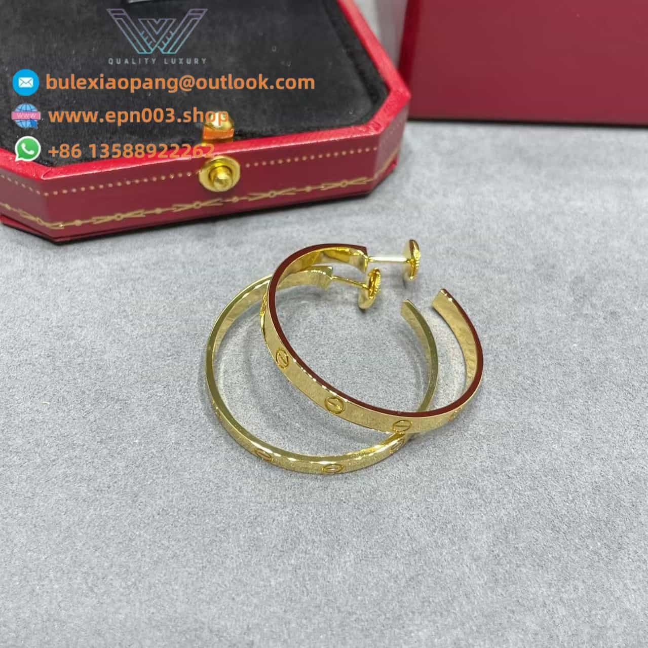 Love Hoop Earrings, Large Model B8028200 - Gold