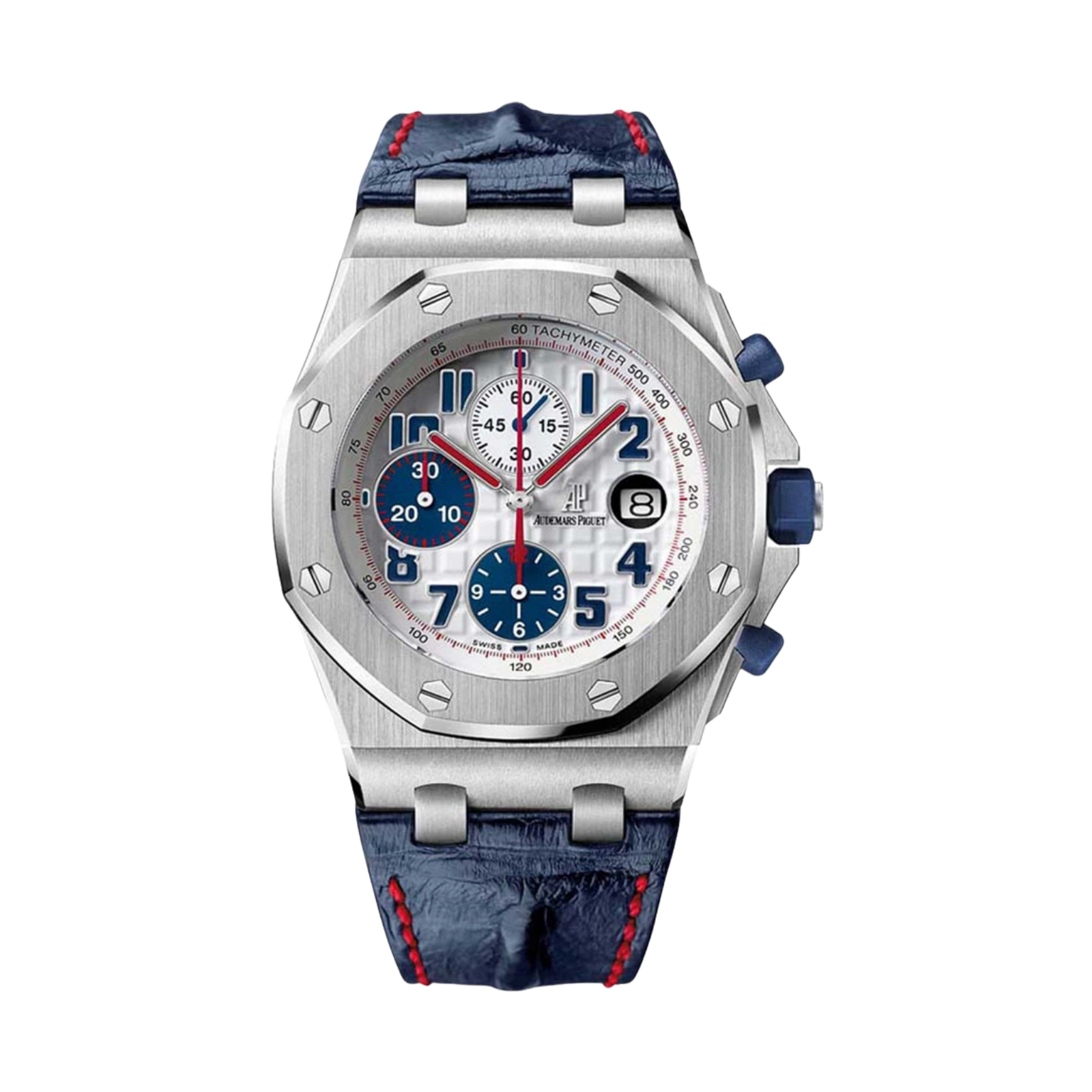 Royal Oak Offshore White Rubber Strap Chronograph 26208st.oo.d305cr.01 42mm Mens Watch
