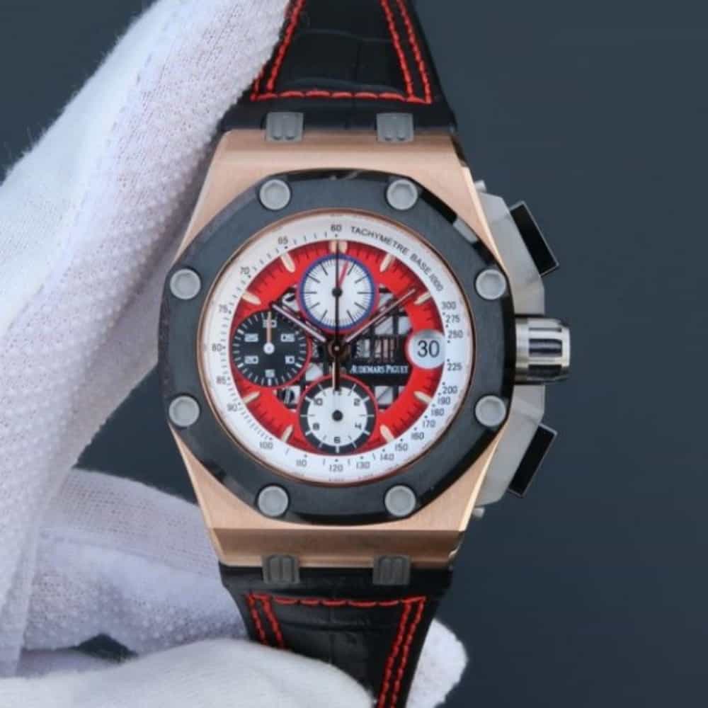 Royal Oak Chronograph Rose Gold  Red Dial 26284RO.OO.D002CR.01 46mm Men Watch