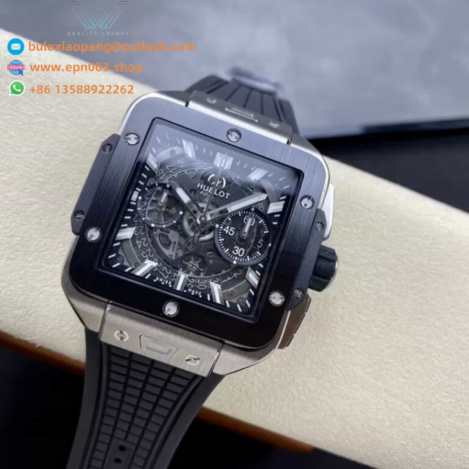 Big Bang Square Titanium Black Ceramic Bezel 42mm Men Watch