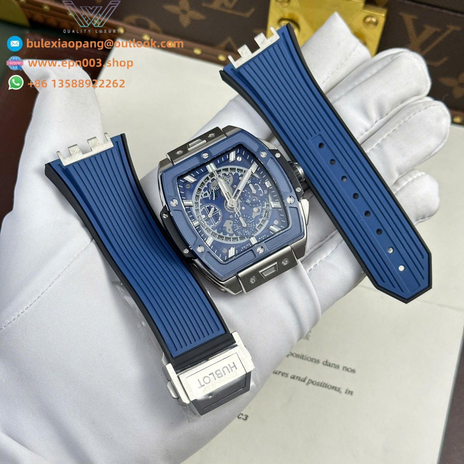Spirit Of Big Bang Titanium Replica Bezel Blue BBF Factory 42mm Men Watch