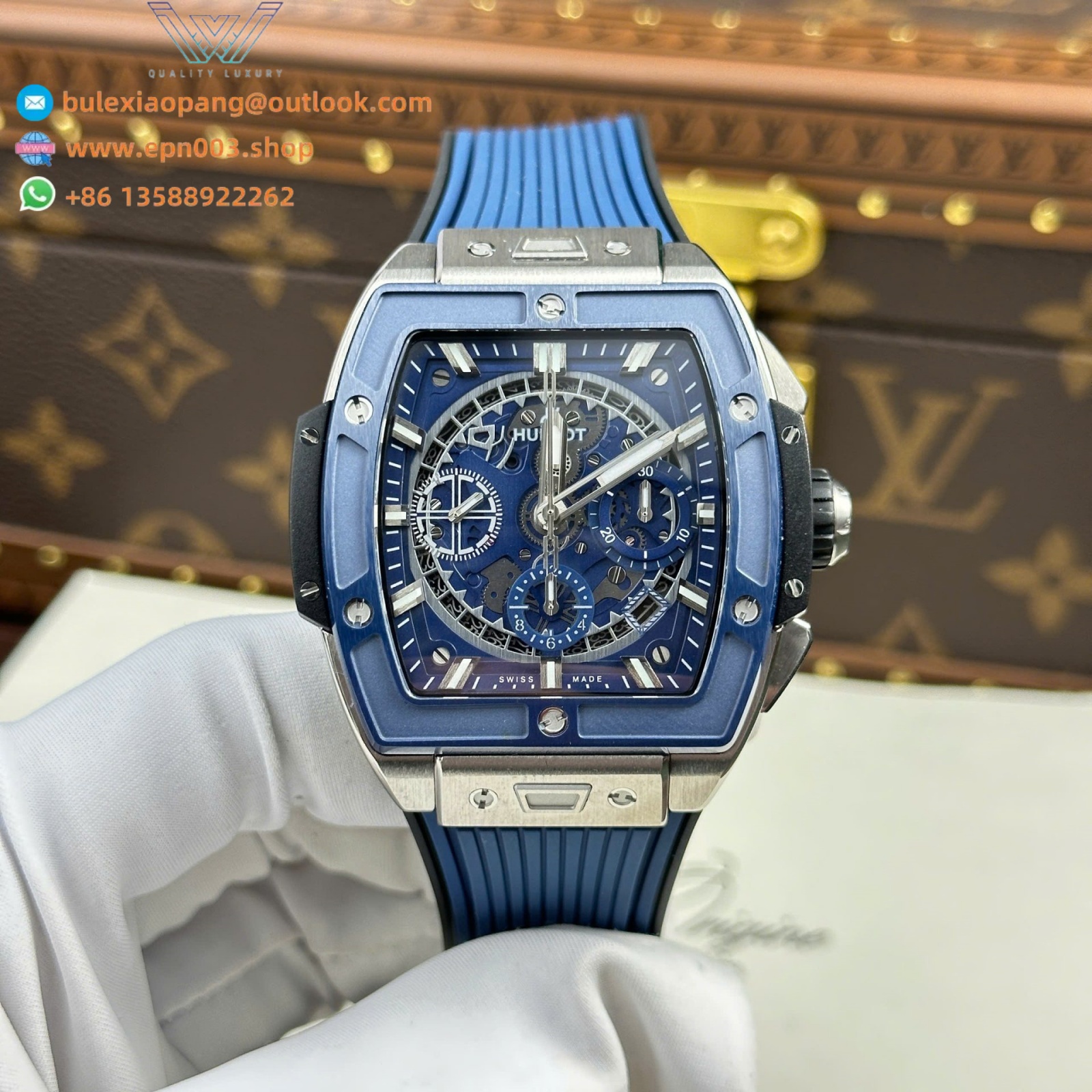 Spirit Of Big Bang Titanium Replica Bezel Blue BBF Factory 42mm Men Watch